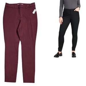 Old Navy NWT High Rise Pixie Skinny Burgundy Pant Capsule 629563 TALL LONG